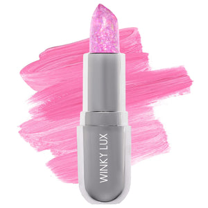 Bálsamo Confetti Lavanda de Winky Lux con brillo suave y color personalizado.