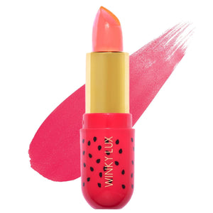 Bálsamo Watermelon Jelly de Winky Lux, aplicación suave y tono translúcido.