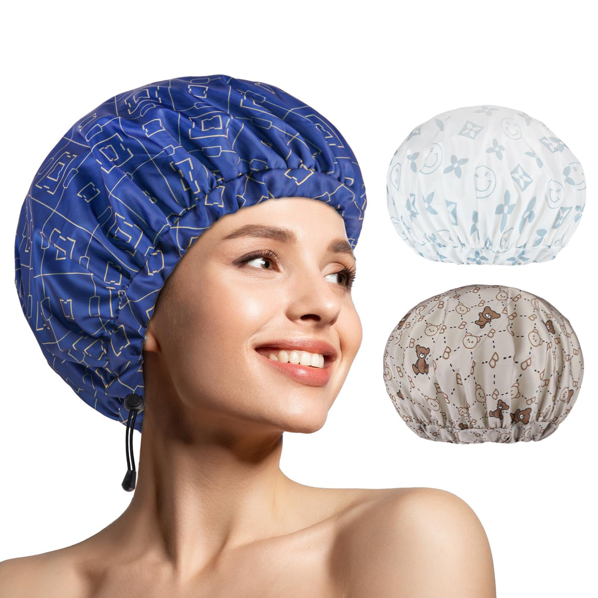 Gorro de ducha plaque grande WINSTECK mantiene el cabello seco durante la ducha.