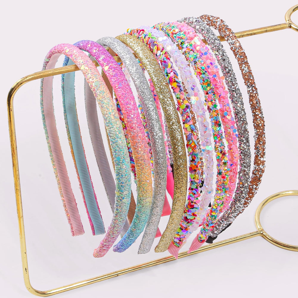 Conjunto de 10 diademas WJYX BOWS en colores variados, almacenamiento práctico.