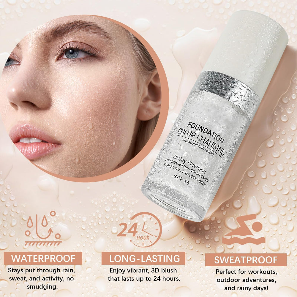 Base WLCTJIAYOU hidratante con SPF 15 para protección diaria.
