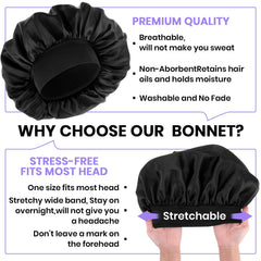 WLLHYF bonete de seda reduce fricción y protege el peinado nocturno