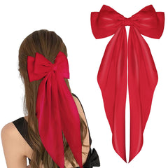 Broche de pelo WLLHYF satinada rojo grande para peinados elegantes y duraderos.
