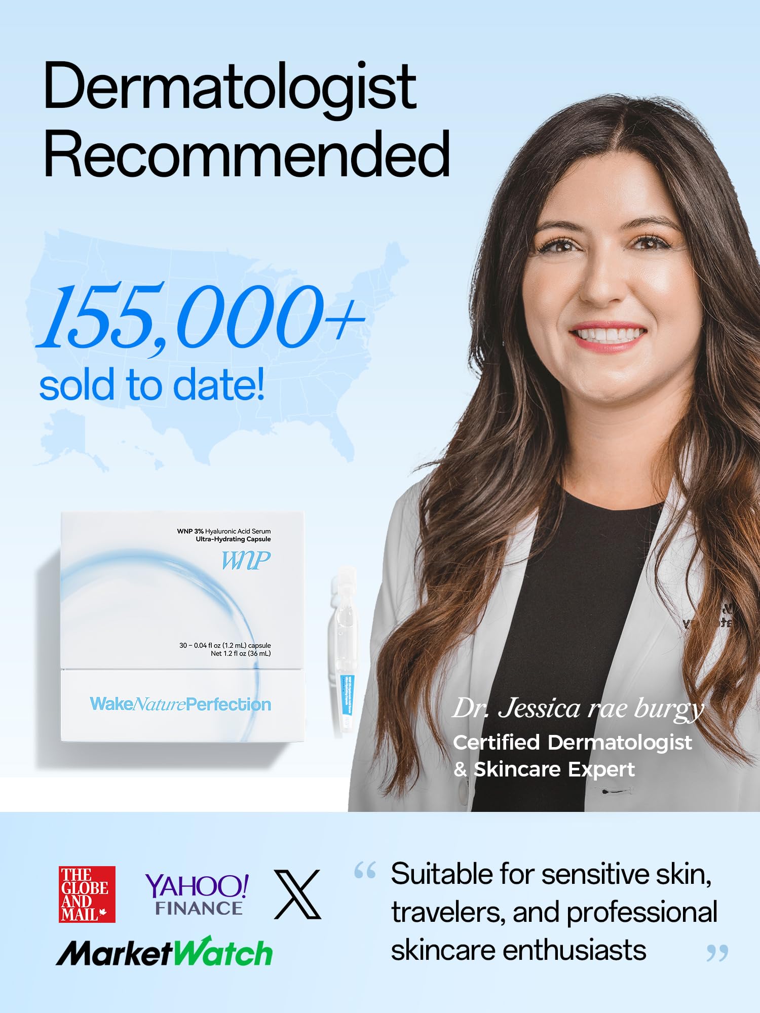 Envase principal de WNP 3% hialurónico para cuidado diario.