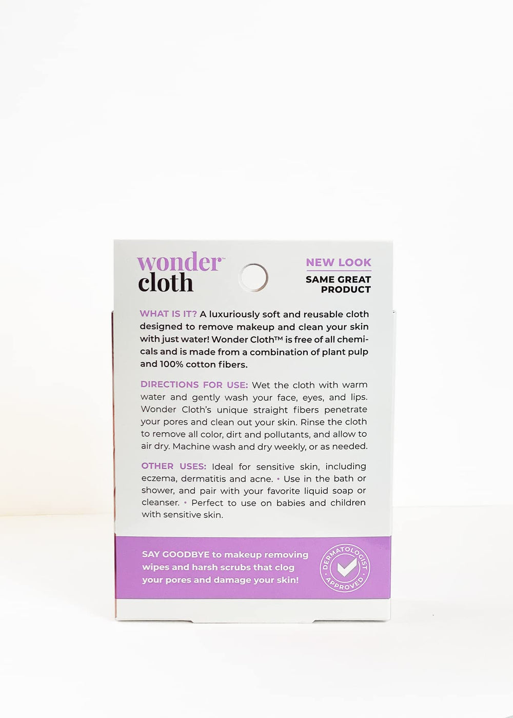 Wonder Cloth, textura suave, exfolia ligeramente para piel limpia