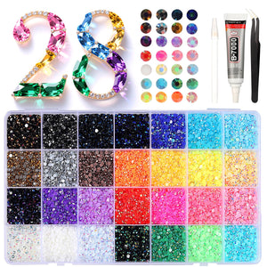 Piedras Wooyaya para uñas, enfoque colorido, ideal para diseños brillantes y personalizados.