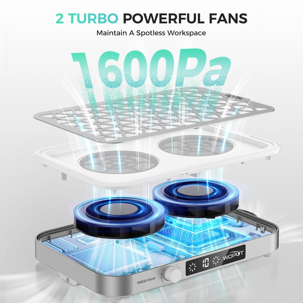 Woput Panel de iluminación LED y mando, ajuste fácil de 10 velocidades.