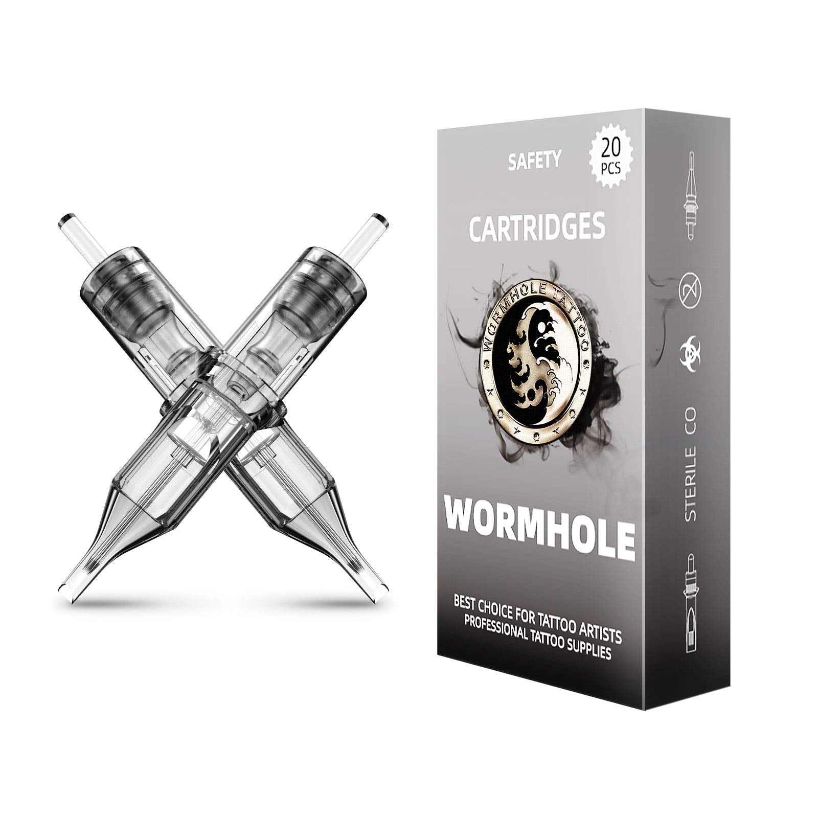 Agujas Wormhole Tattoo en empaque dispensable para uso higiénico y seguro.