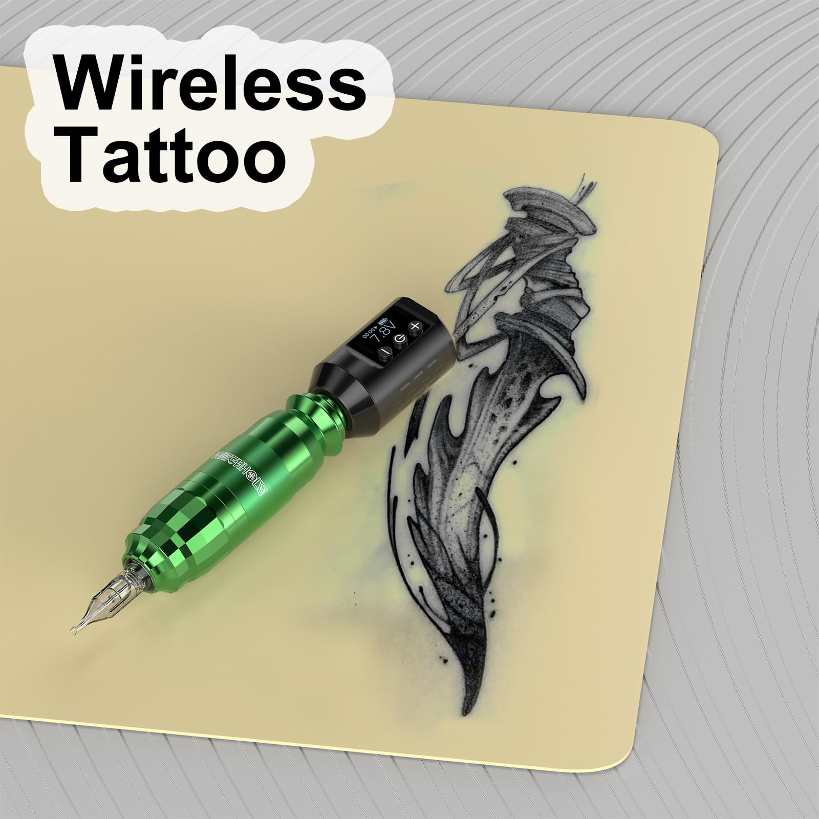 Diseño portátil Wormhole Tattoo, trabajar sin cables con comodidad.