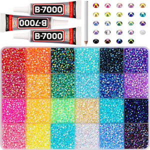 Worthofbest piedras arcoíris 3mm SS10 para manualidades y decoración de prendas