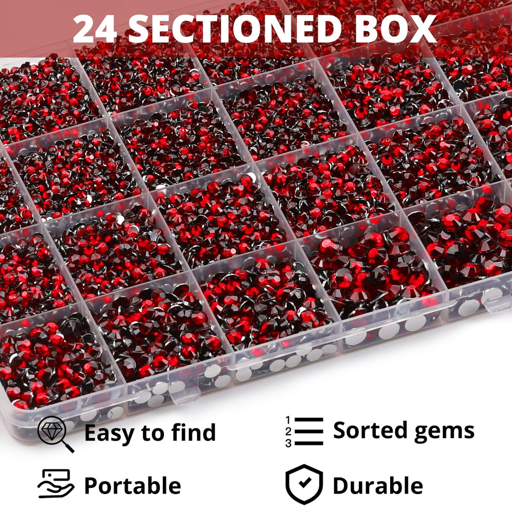 Worthofbest piedras burgundia 4mm, ideal para bordados, carcasas y tarjetas decorativas