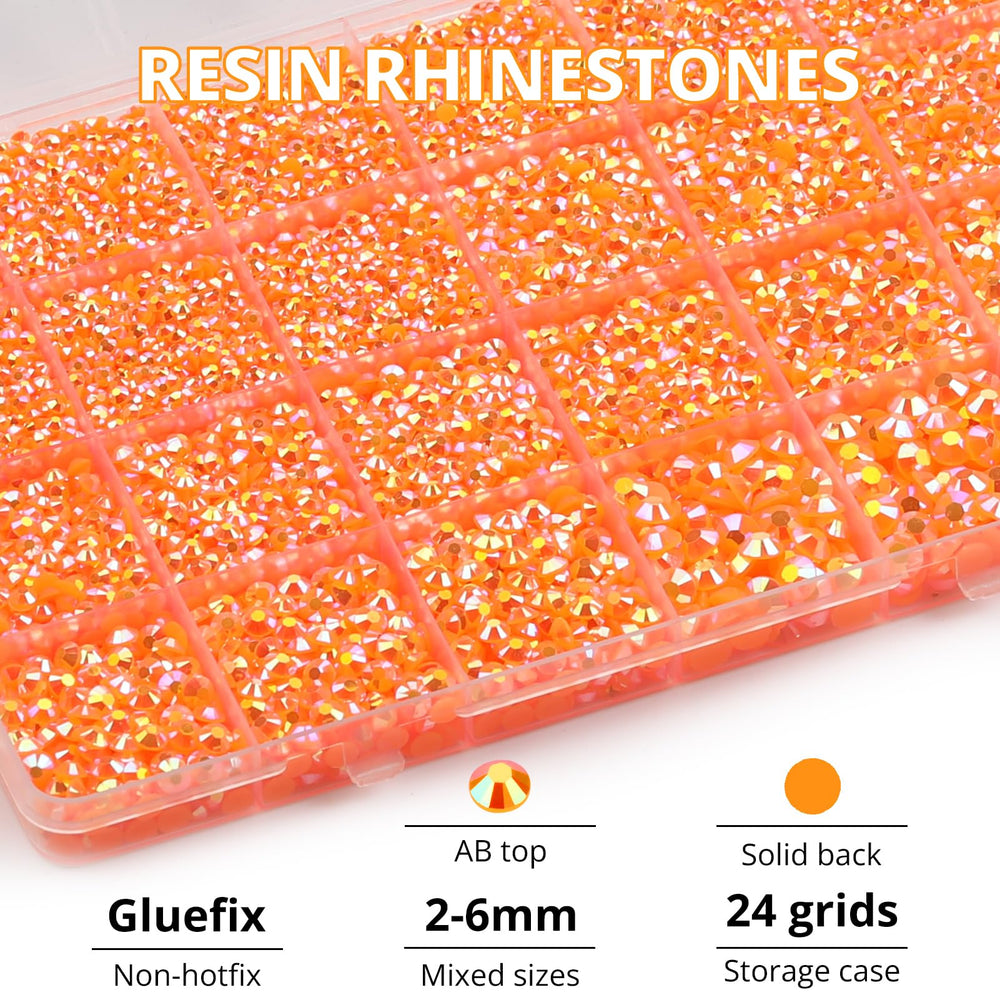 Worthofbest Piedras resina naranja 2–6 mm para manualidades y cosplay