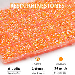 Worthofbest Piedras resina naranja 2–6 mm para manualidades y cosplay