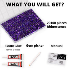 Gema Worthofbest de 3 mm en púrpura para bordes brillantes.