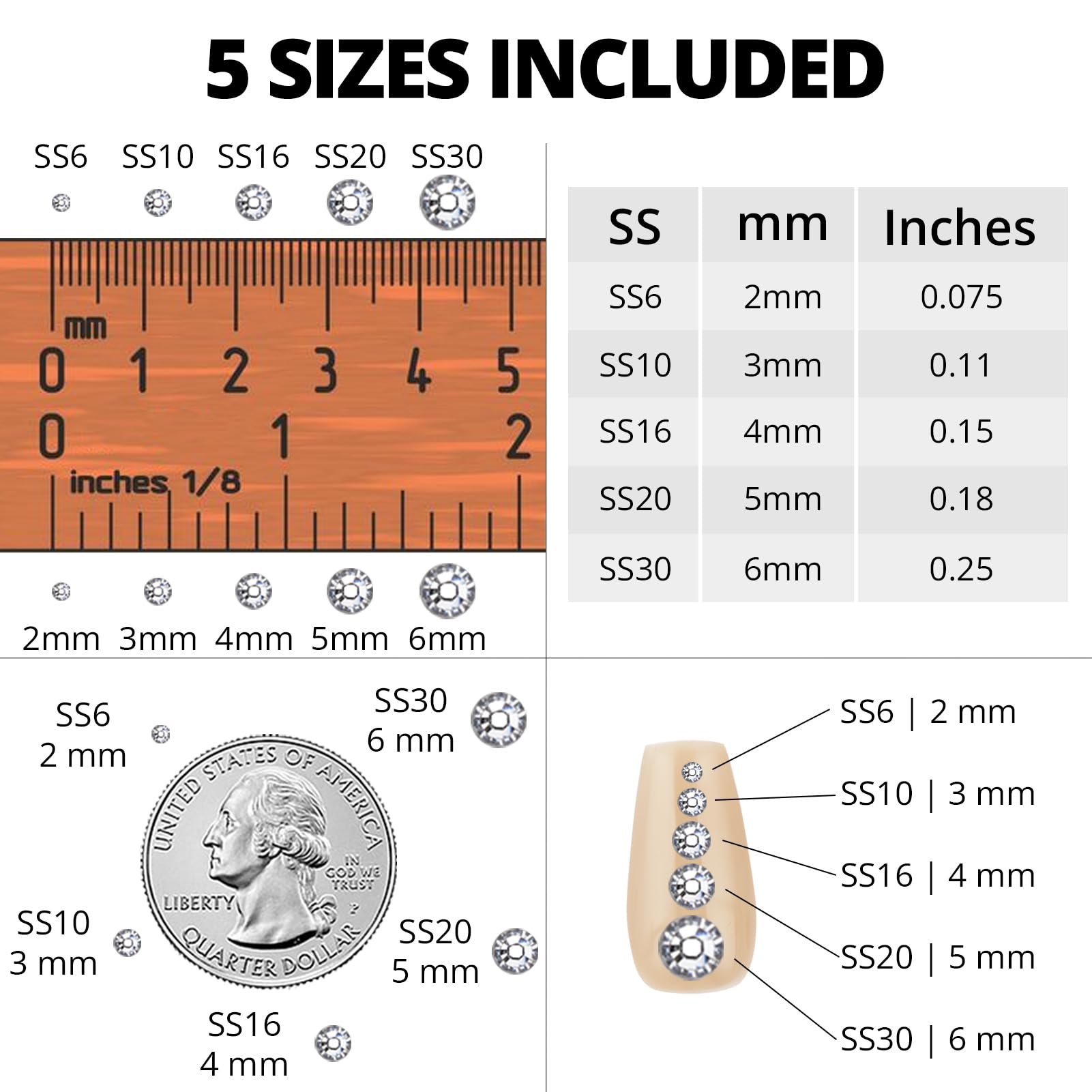 Gema Worthofbest de 5 mm en púrpura para detalles fuertes.