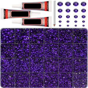 Worthofbest strass morados: 32000 piezas para manualidades brillantes.