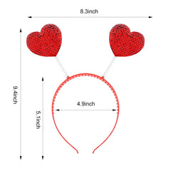 Accesorio WOVOWOVO con corazón rojo y resorte suave para comodidad