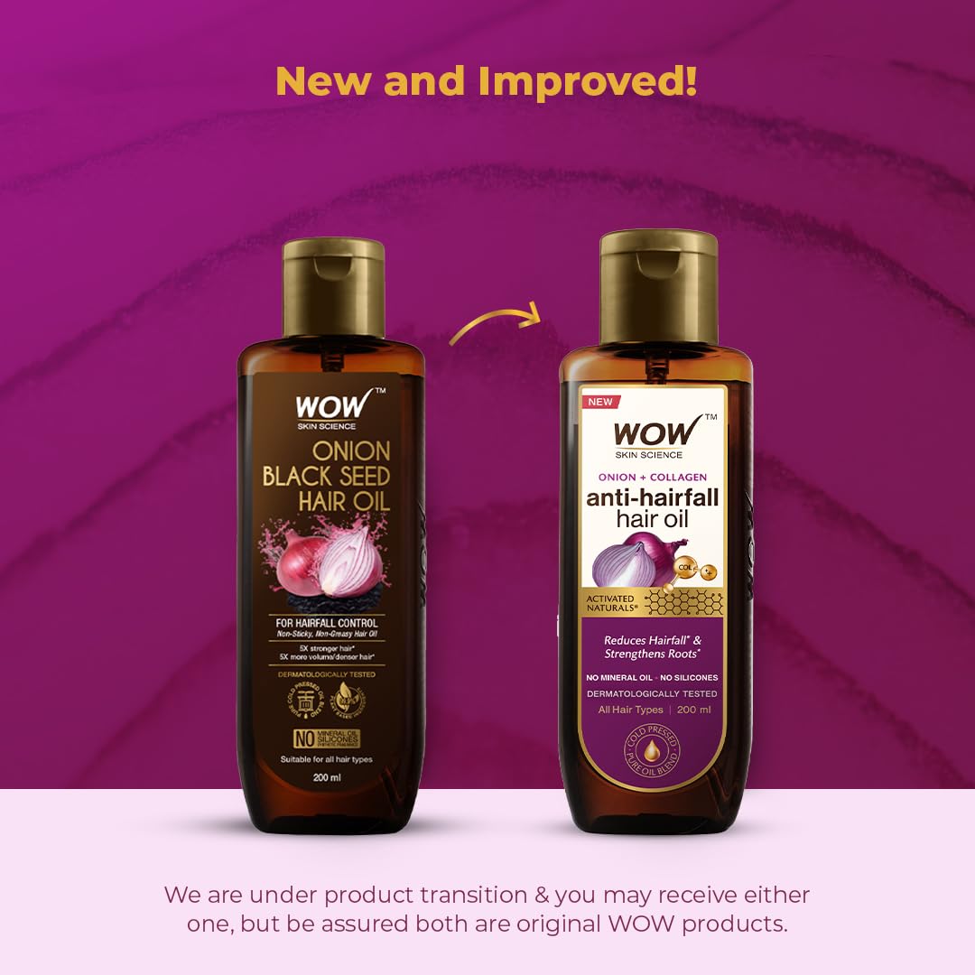 Wow Skin Science aplicación de aceite en cabello para hidratación y brillo.