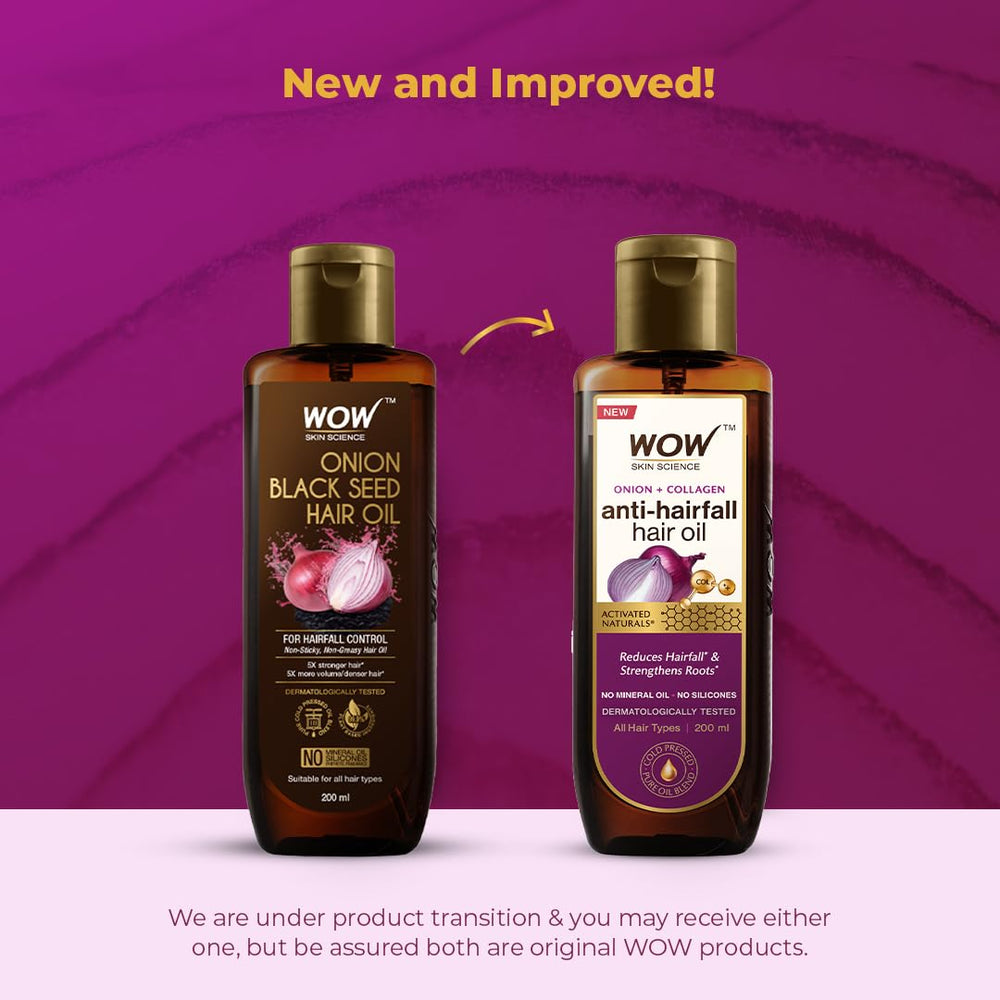 Wow Skin Science aplicación de aceite en cabello para hidratación y brillo.