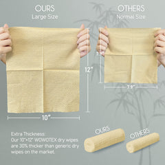 WOWOTEX: toalla facial desechable, textura suave y extra gruesa para piel sensible.