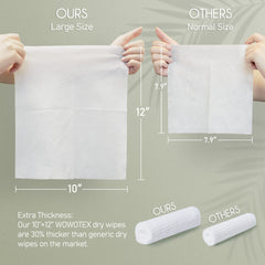 WOWOTEX: toallas desechables biodegradables de viscosa para piel sensible
