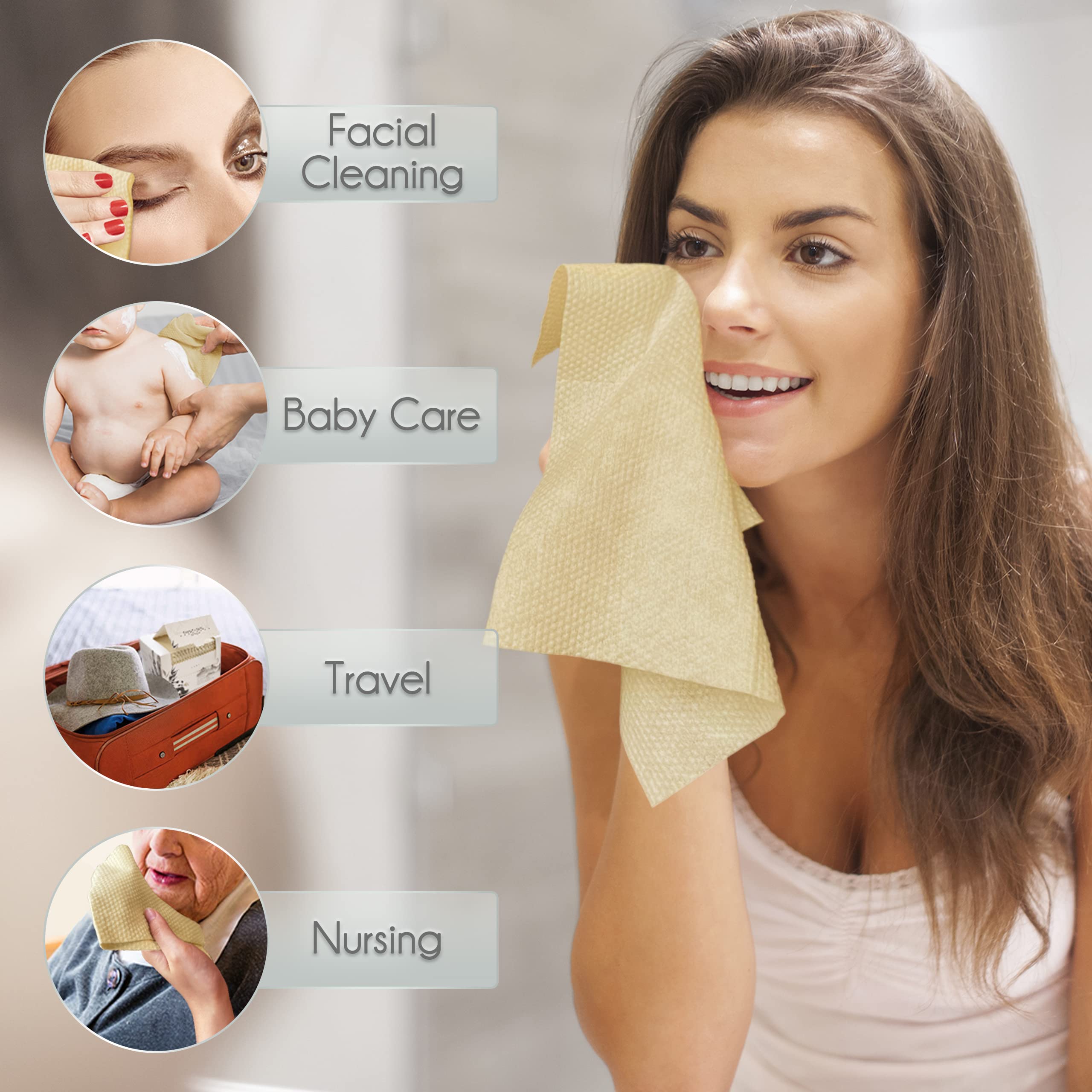 WOWOTEX: toalla desechable para viaje y cuidado diario, fácil de llevar.