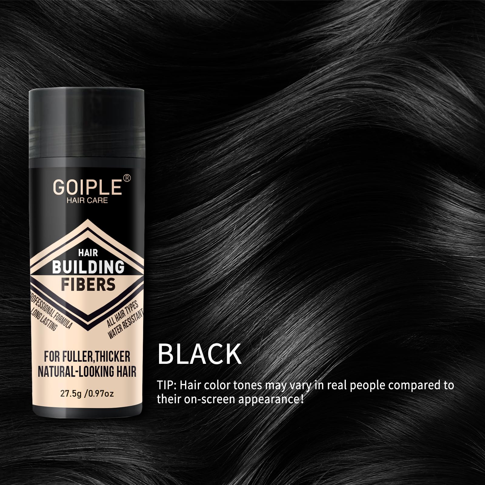WOZUTUNT aerosol voluminizador negro para densidad capilar