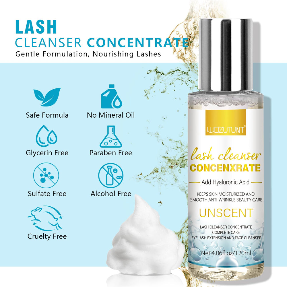 WOZUTUNT Lash Shampoo Concentrate bolsas de cuidado para almacenamiento diario de pestañas.