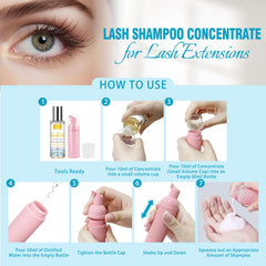 WOZUTUNT Lash Shampoo Concentrate frascos espumosos vacíos para dosificación en viaje.