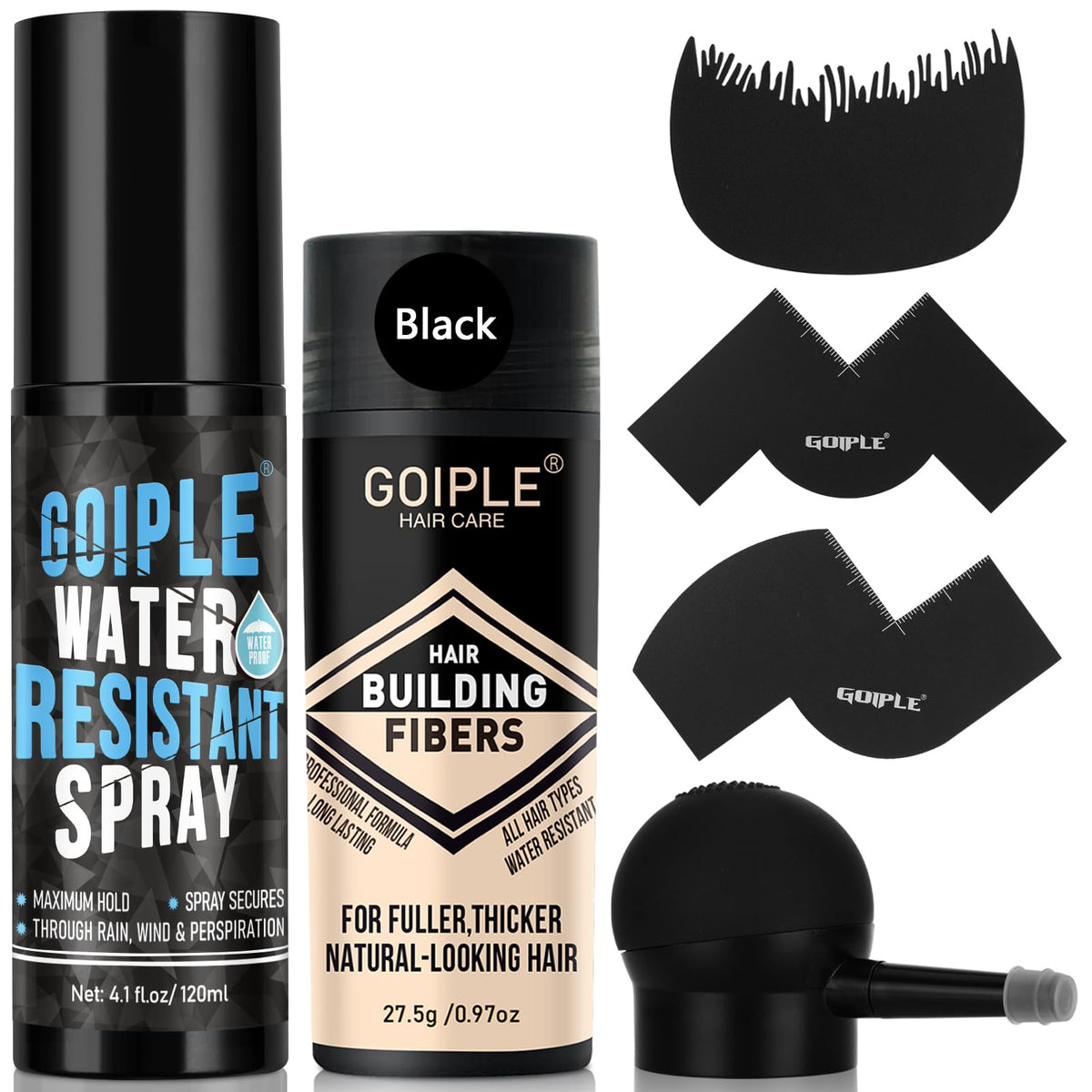WOZUTUNT spray-fibras-capilares-resistente-agua para fijación duradera y aspecto natural durante todo el día.