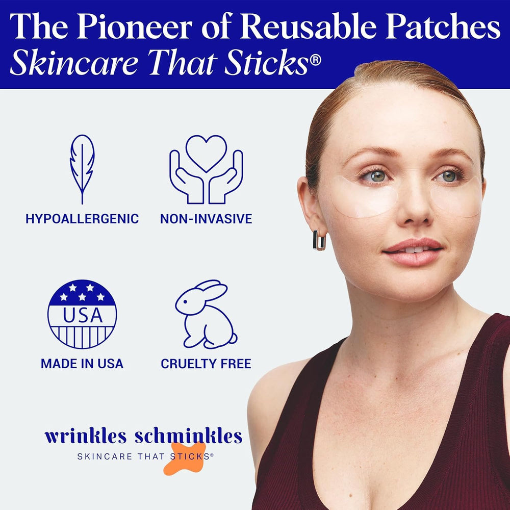 Wrinkles Schminkles parche ocular reutilizable; protege la piel delicada y reduce hinchazón.
