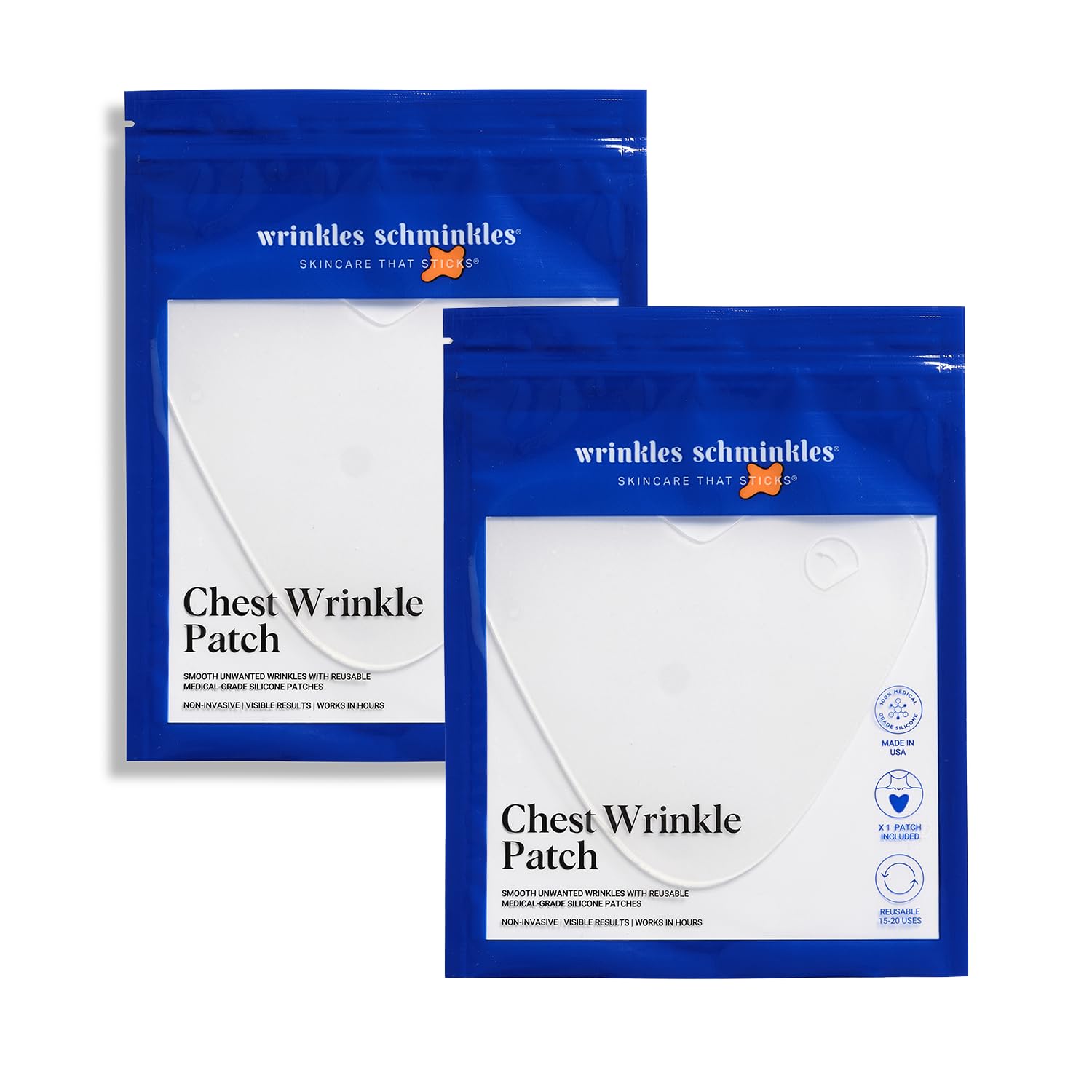 Parches de silicona Wrinkles Schminkles para escote, suavizan arrugas.