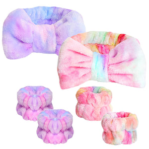 WSYUB diadema spa tie-dye violeta, cómodo para maquillaje diario.