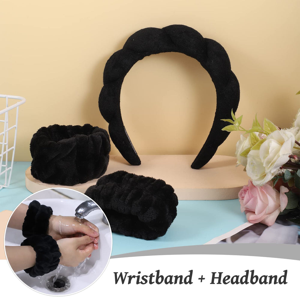 WSICSE banda spa lavado facial, talla ajustable para ajuste cómodo