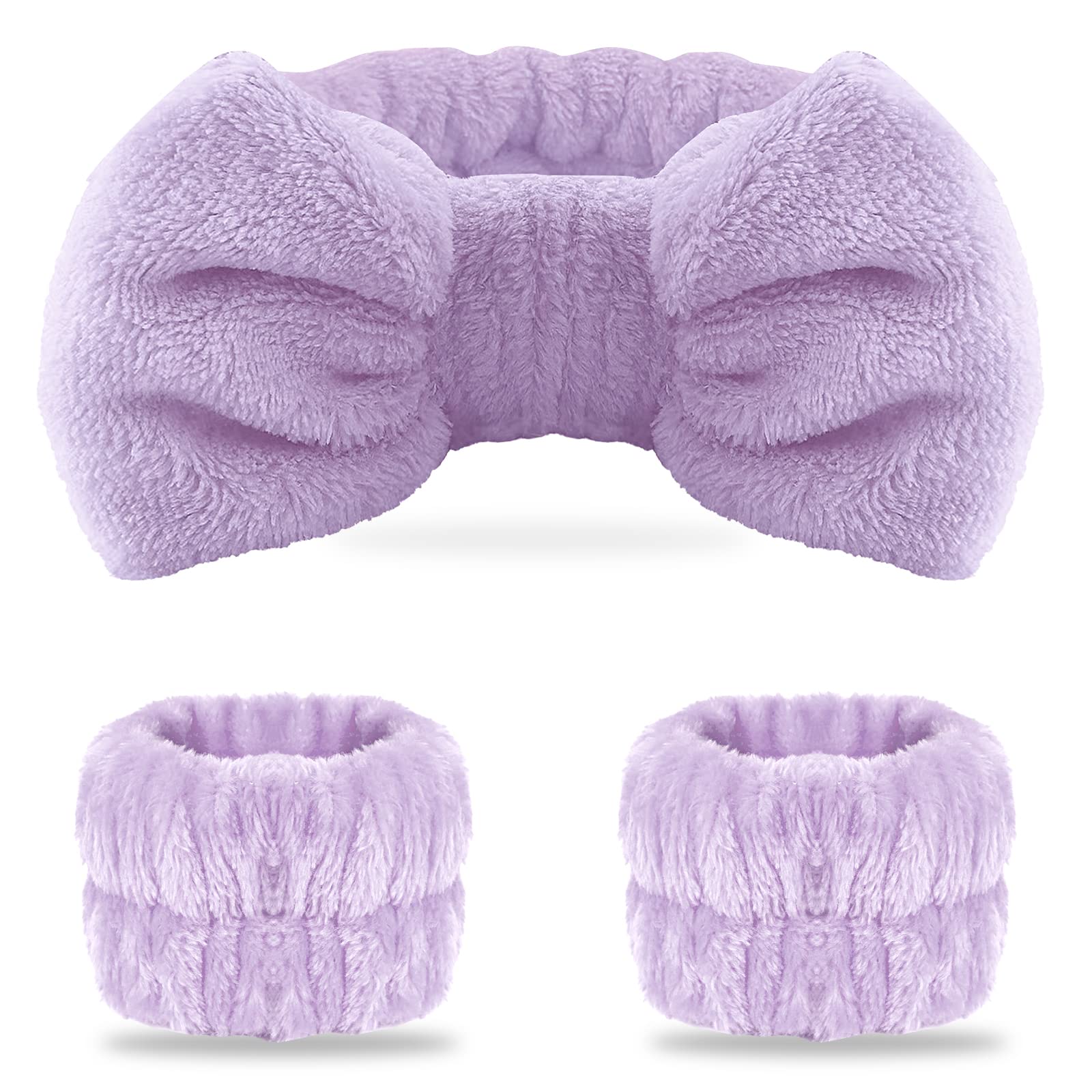 WSYUB cinta para la cabeza spa morada mantiene el cabello fuera de la cara durante el lavado