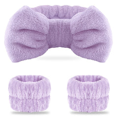 WSYUB cinta para la cabeza spa morada mantiene el cabello fuera de la cara durante el lavado