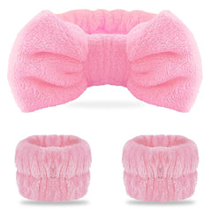WSYUB diadema spa rosa mantiene el cabello alejado para un lavado facial cómodo