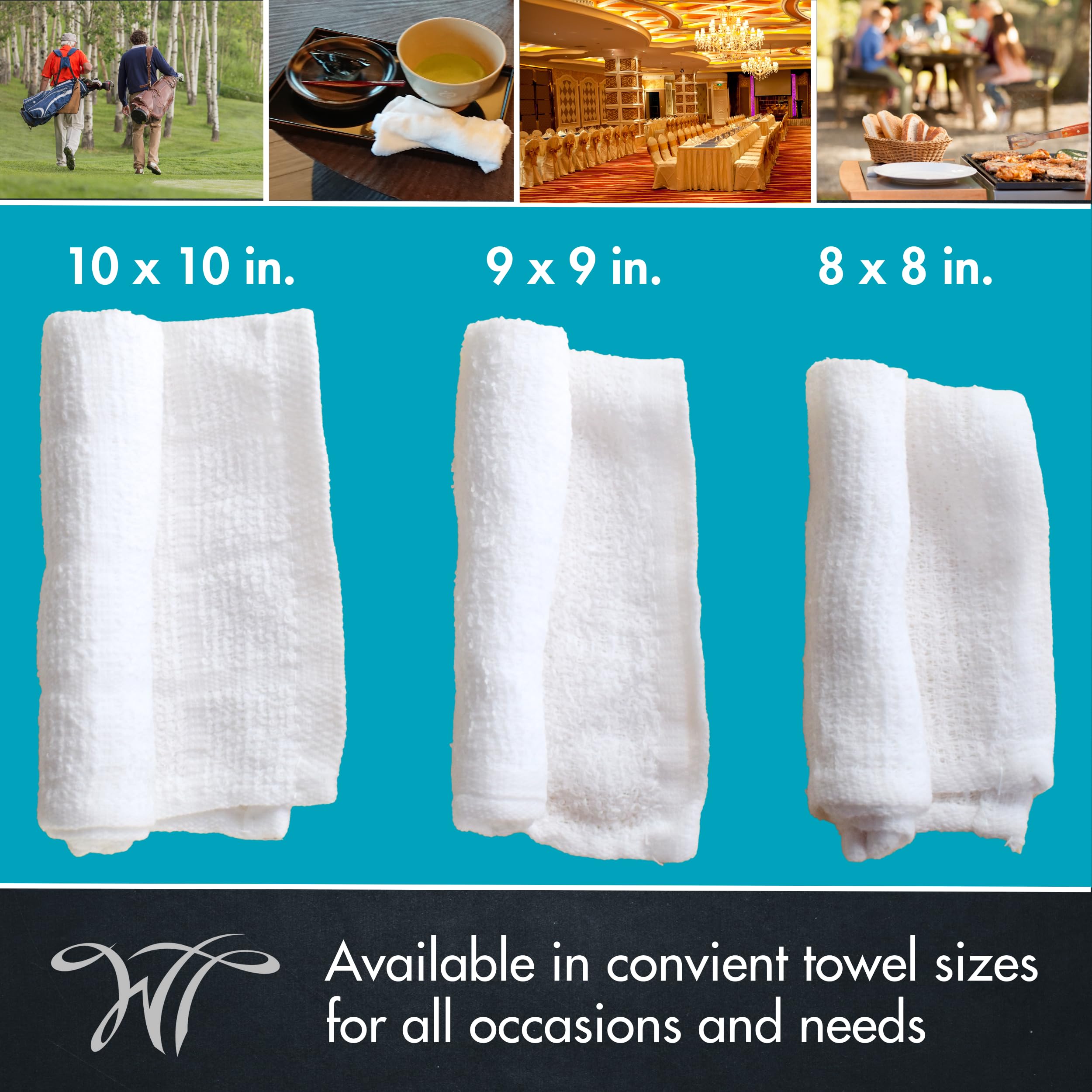 WT White Towel Services: apto para microondas para calentamiento rápido.