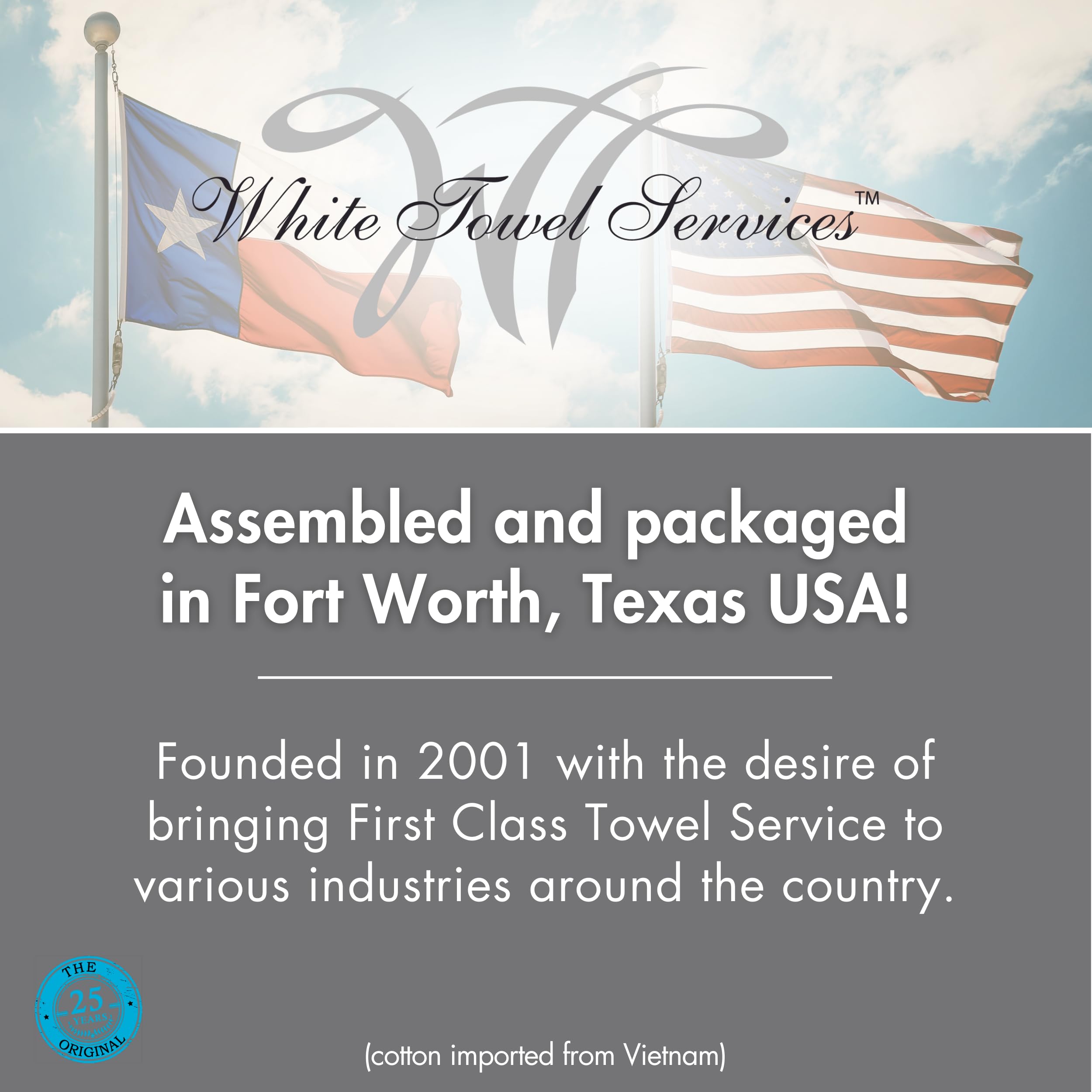 WT White Towel Services: paquete de 50 toallas desechables.