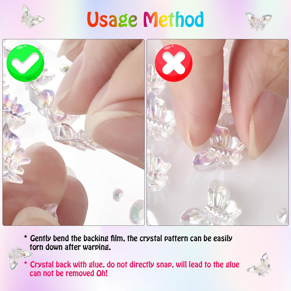 Gemas autoadhesivas Wuinoid con brillo para ojos y cabello.