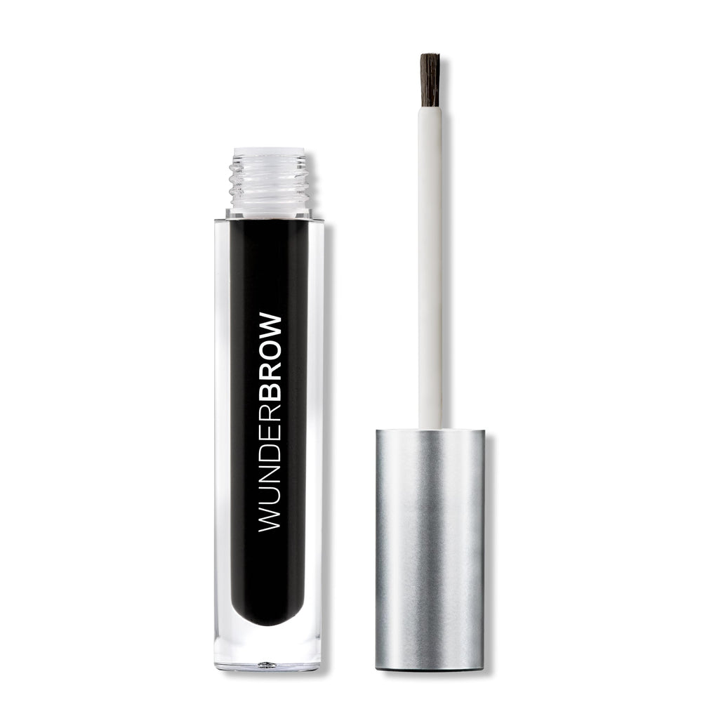 WUNDERBROW gel para cejas negro-azabache, aplicación precisa y color duradero.