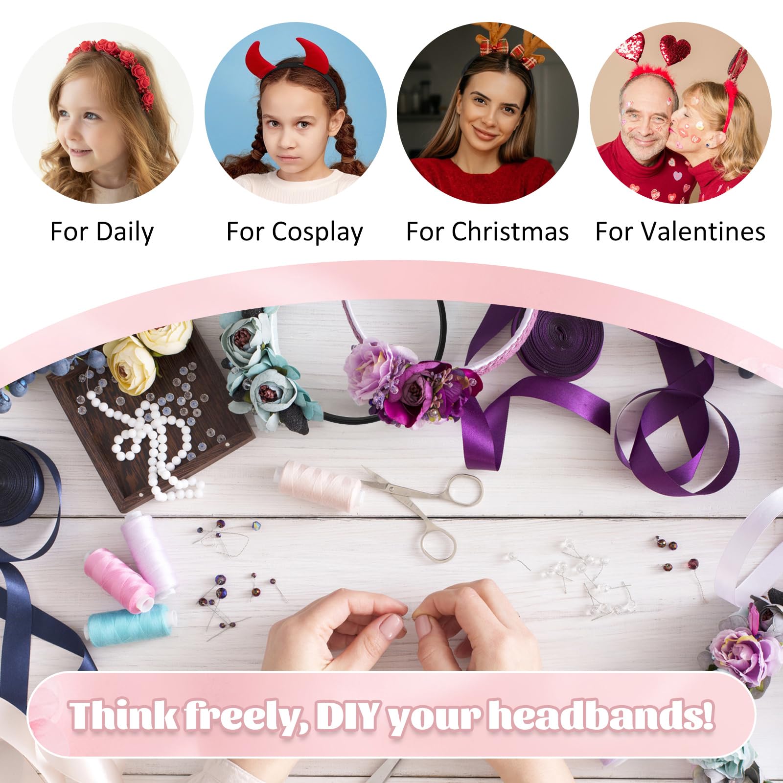 WY LIGHTING LEVEL diadema ancho para regalo, perfecto para madres y hermanas