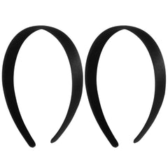 WY LIGHTING LEVEL diadema satin negro para mujer, suave y cómoda para uso diario