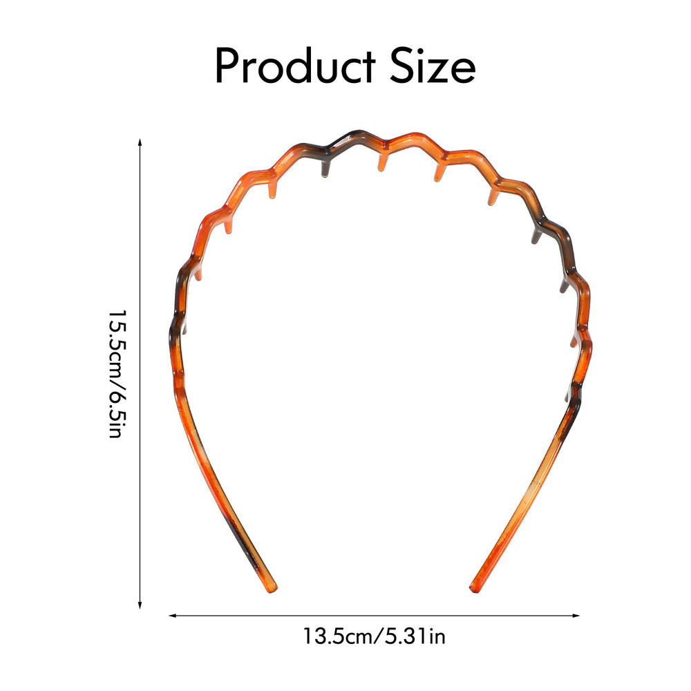 WY LIGHTING LEVEL diademas zigzag con dientes para sujetar el cabello con facilidad.