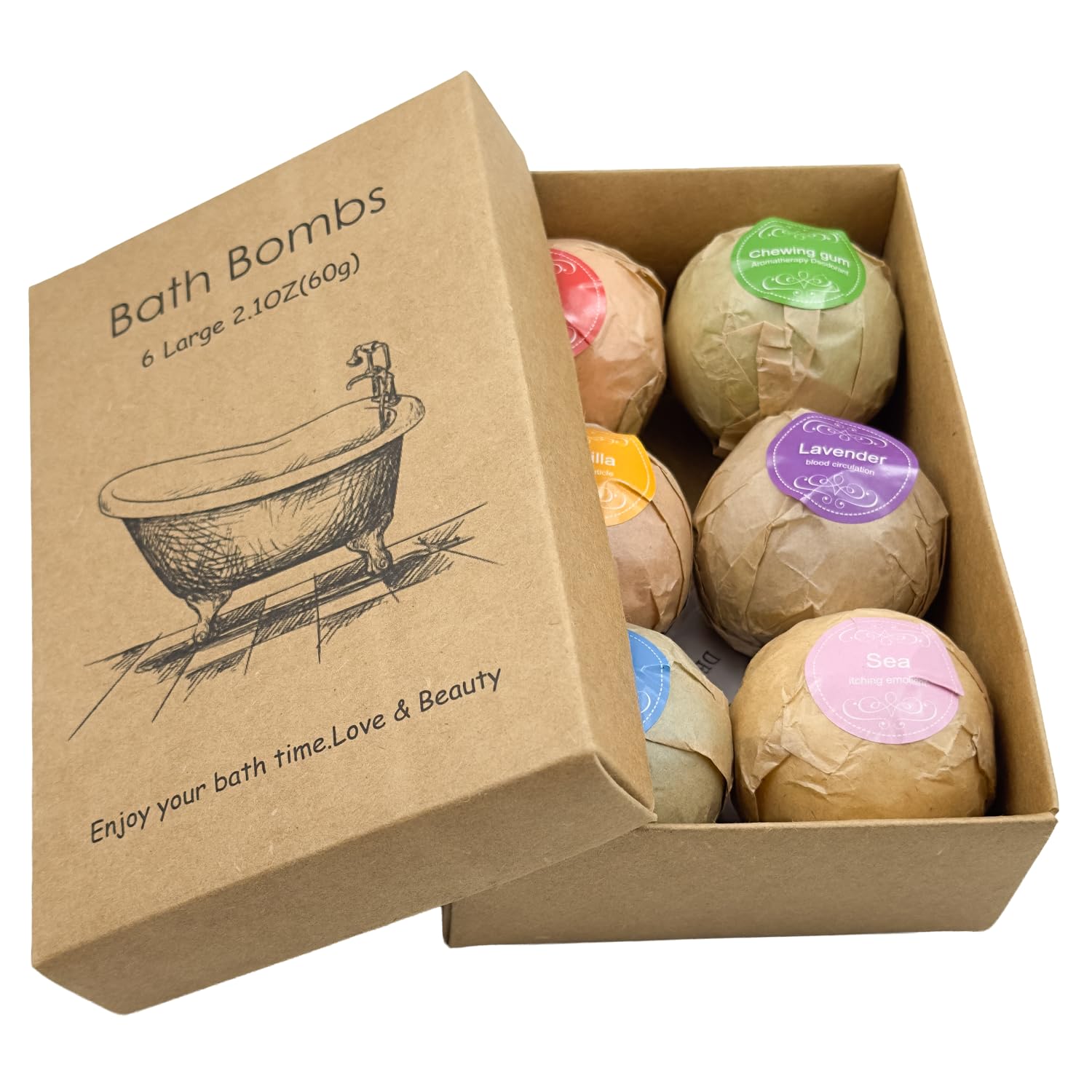 Bombas de baño WYNK envueltas individualmente para aroma prolongado y frescura.