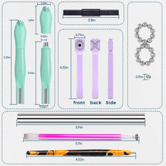 Bolígrafo-imán flor XEAOHESY Cat Eye, doble cabeza para diseños florales rápidos.