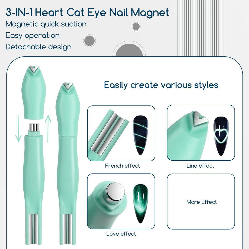 Varita negra XEAOHESY Cat Eye, magnetismo potente para efectos elegantes.
