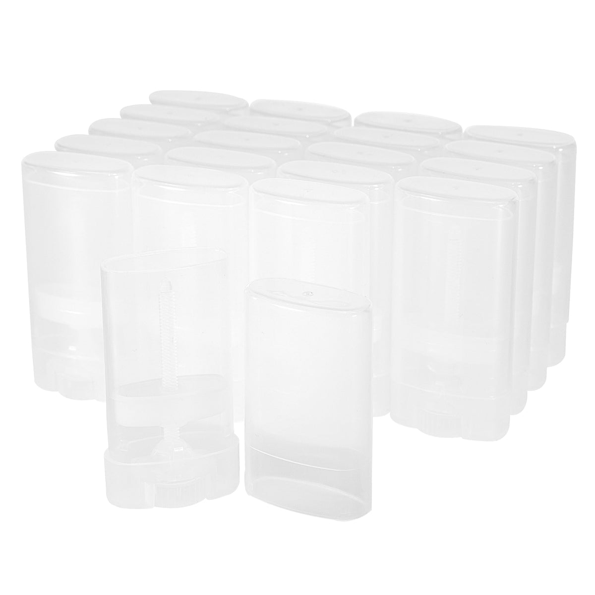 Xiboya textile tubo ovalado vacío transparente de 15 ml para bálsamo.
