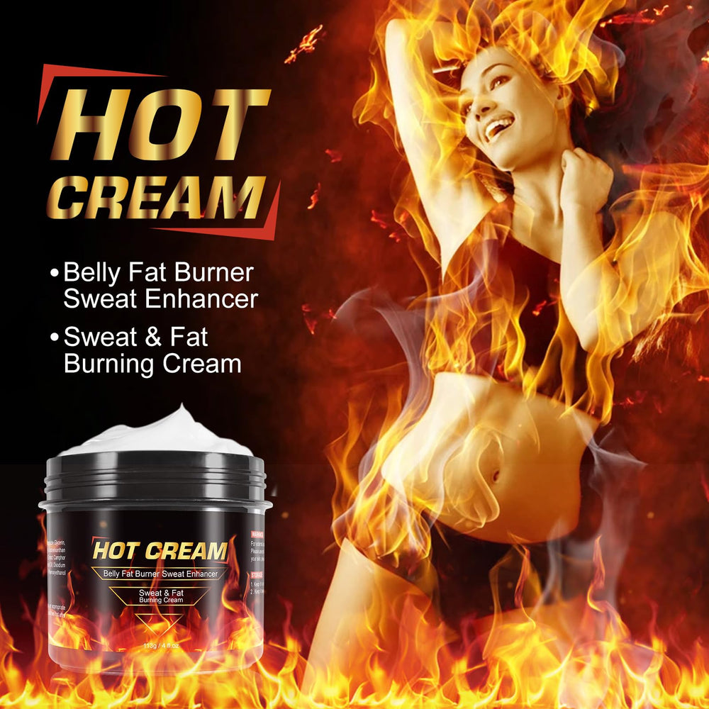 XINSZLIN crema caliente para sesiones de entrenamiento, aumenta sudor y quema grasa en abdomen.
