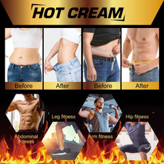 XINSZLIN crema caliente uso portátil para gimnasio, ideal para cintura, muslos y brazos.